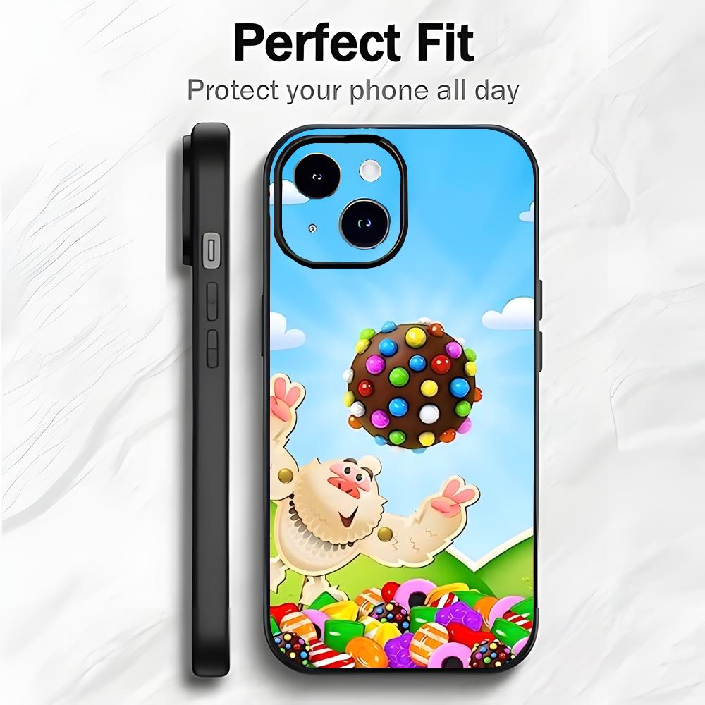 Fun Games C-Candy Crush Sagaes Phone Case Phone Case Soft Packaging Lightweight For iPhone17 16 15 14 13ProMax