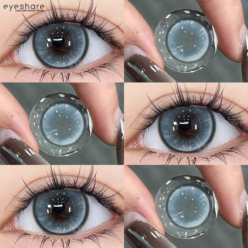 Eyeshare 1 Paar PRAG Kristall Kontaktlinsen für Augen Natürliche braune Linse Augen Make-up Kontaktlinsen Koreanische graue Linse