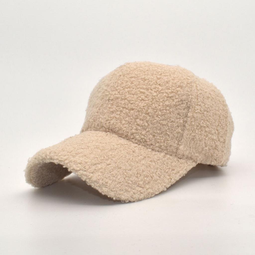 Winter Baseball Hat Autumn Winter Lamb Down Duck Tongue Hat Outdoor Travel Warm Couple Caps For Men Women