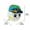 New Moon with Earth Cap Plush Toy Cute Creative Planet Stuffed Doll Round Soft Plushie Pillow Home Decor Birthday Gifts