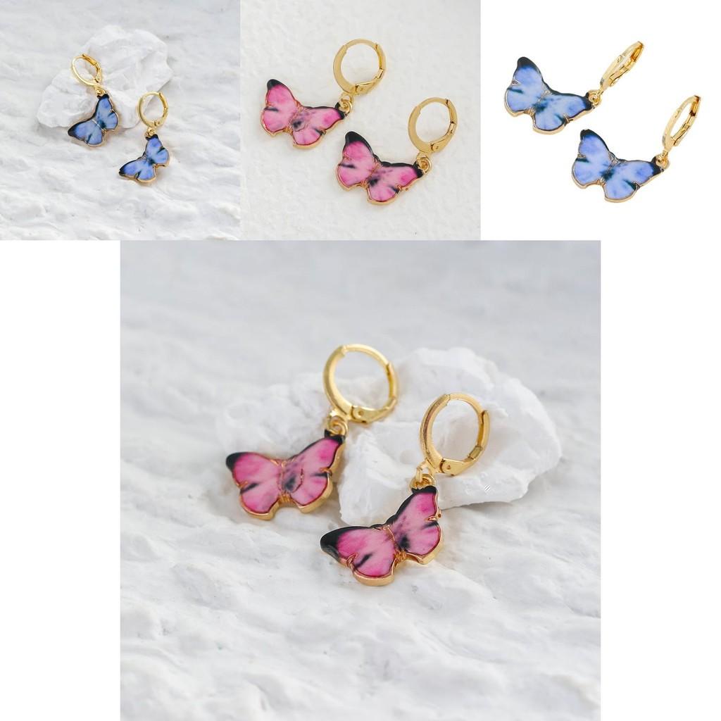 Chic Purple And Pink Alloy Earrings 2022 Summer Fashion For Women