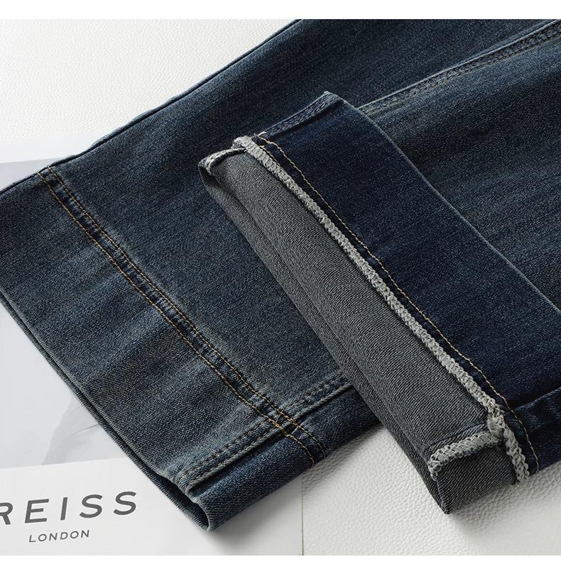 Women's High-Waisted Retro Wide-Leg Jeans: Fall/Winter 2024 Petite Straight-Leg Pants