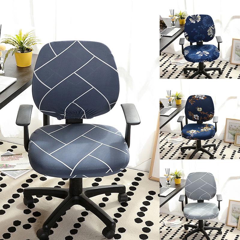 1SET Split Seat Cover High Elastic Armchair Slipcovers Removable Universal Anti-dust Computer Chair Cover Stretch Spandex