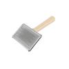 Pet Pin Brush with Wooden Handle - Stainless Steel Dog & Cat Comb for Detangling and Removing Loose Hair