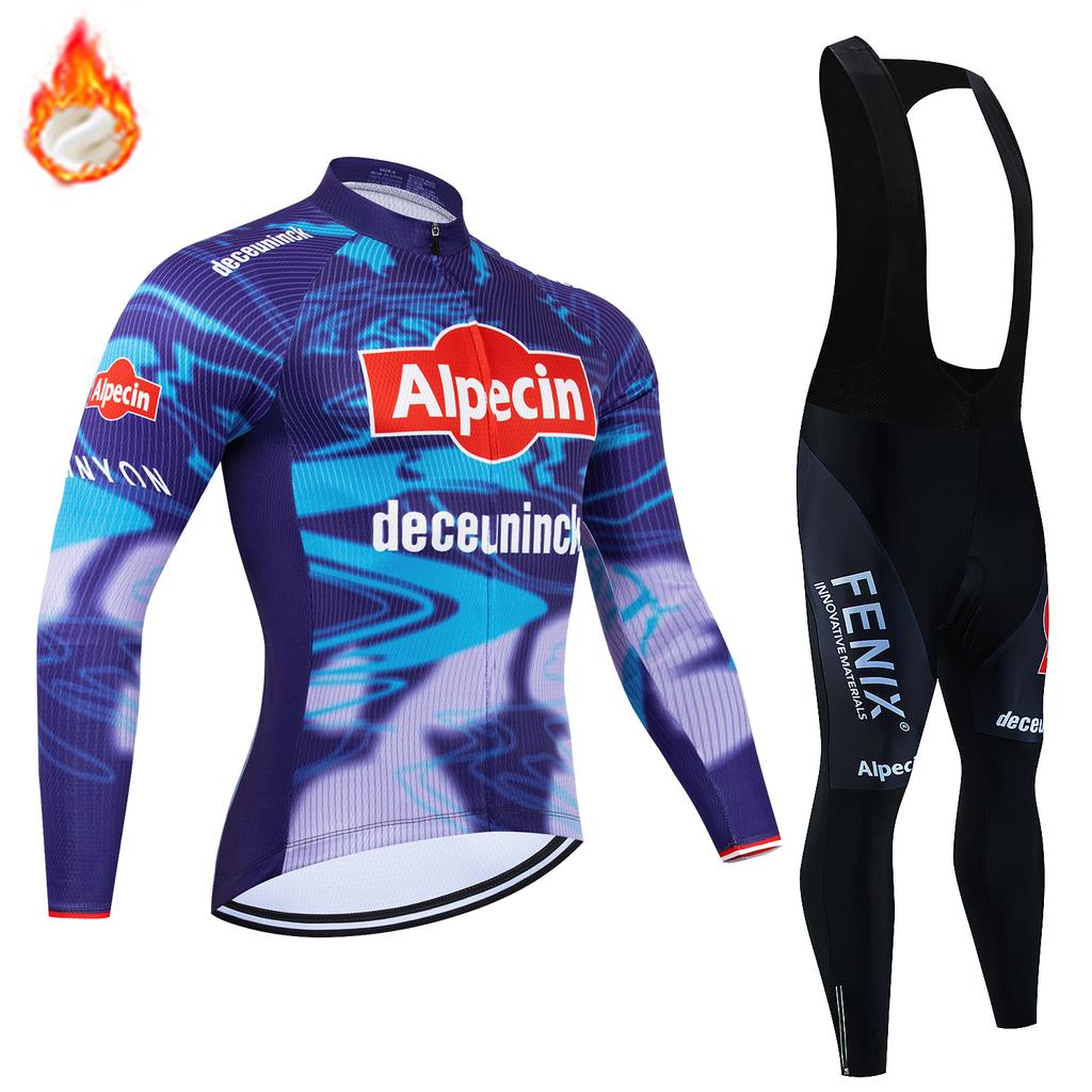2026 Pro Team Winter Thermal Fleece Cycling Jersey Set Long Sleeve Bicycle Clothing MTB Bike Wear Maillot Ropa Ciclismo Cycling