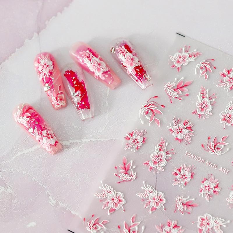 1pcs 5D Bronzing Star Moon Nail Art Stickers Luxury Gold Silver Adhesive Slider Press on Nail Decoration Decals Accessories DIY
