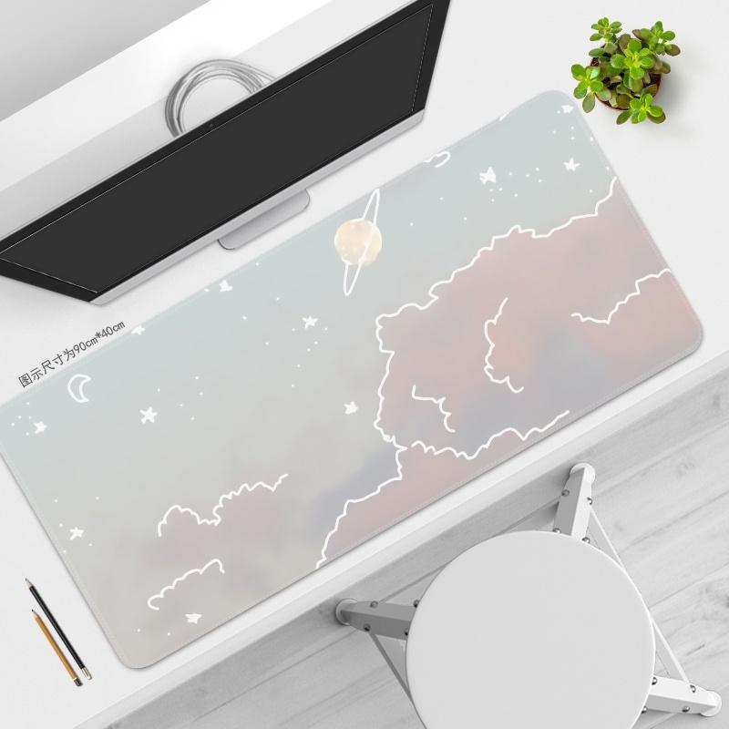 Pink Mouse Pad HD Printing Large Seaming Waterproof Mouse Pad Antislip Gaming Mouse Pad