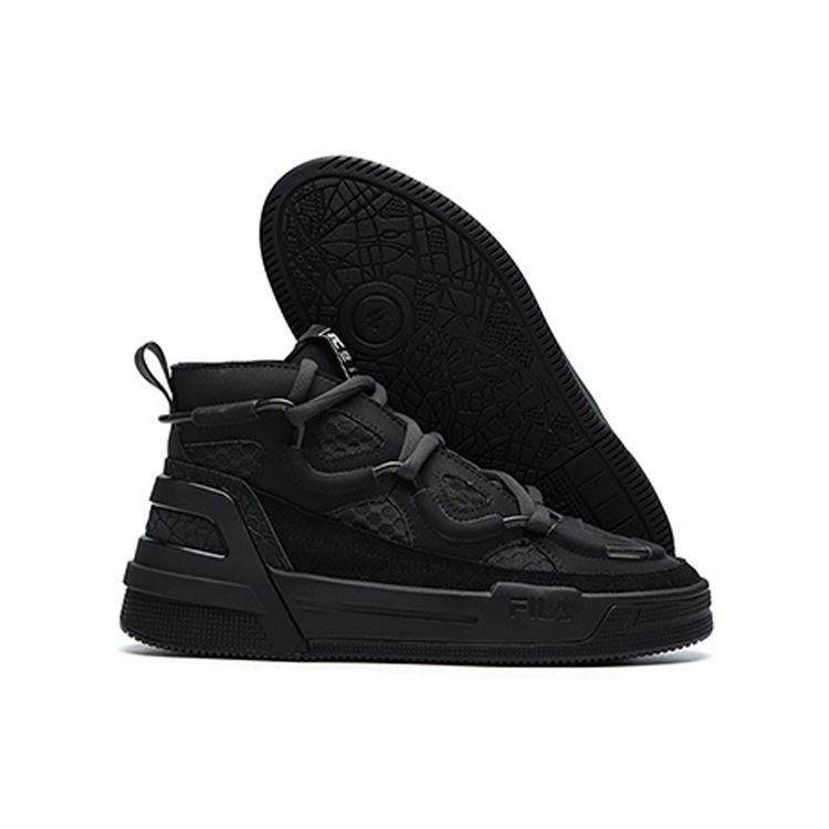 Fila Heritage Series Mesh Leder Mid-Top Retro Basketballschuhe Damen Sneaker Lost-Black F12W141201FBU