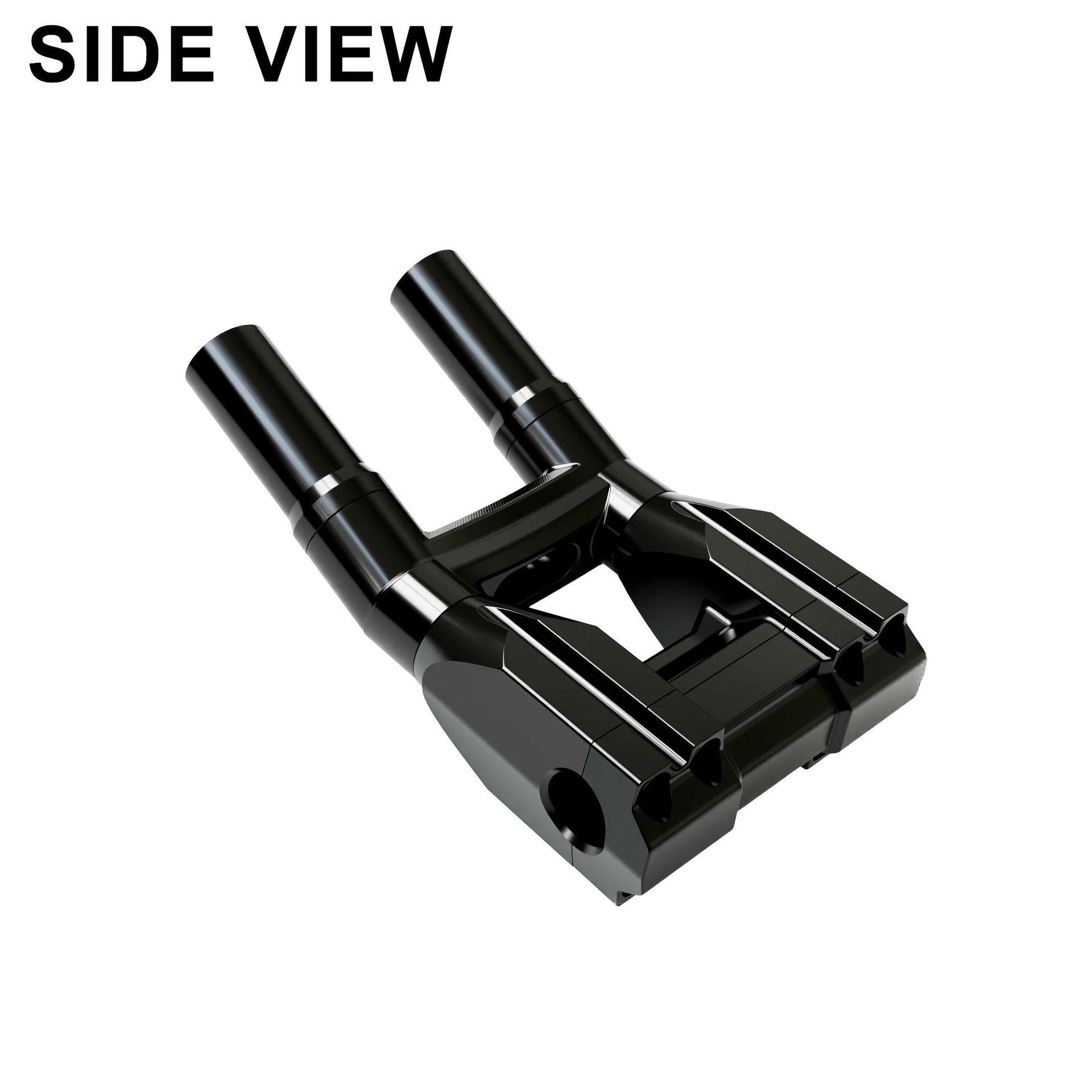 Harley Handlebar Risers for Sportster, Softail, Dyna, Touring - Available in 8  and 10 8 inches black