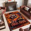 Lion Tiger Theme Crystal Velvet Rug Personalized Custom Name Text Soft Floor Mat Home Decor