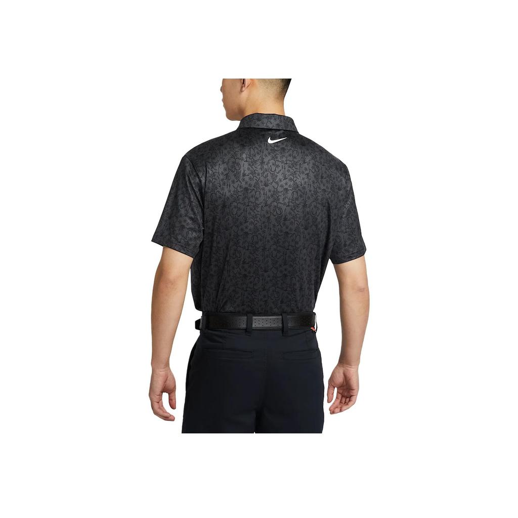 Nike Dri-Fit Tour Quick-Dry Golf Pullover Printed Short Sleeve T-Shirt Men Tops Coal-Black White HM5795-060