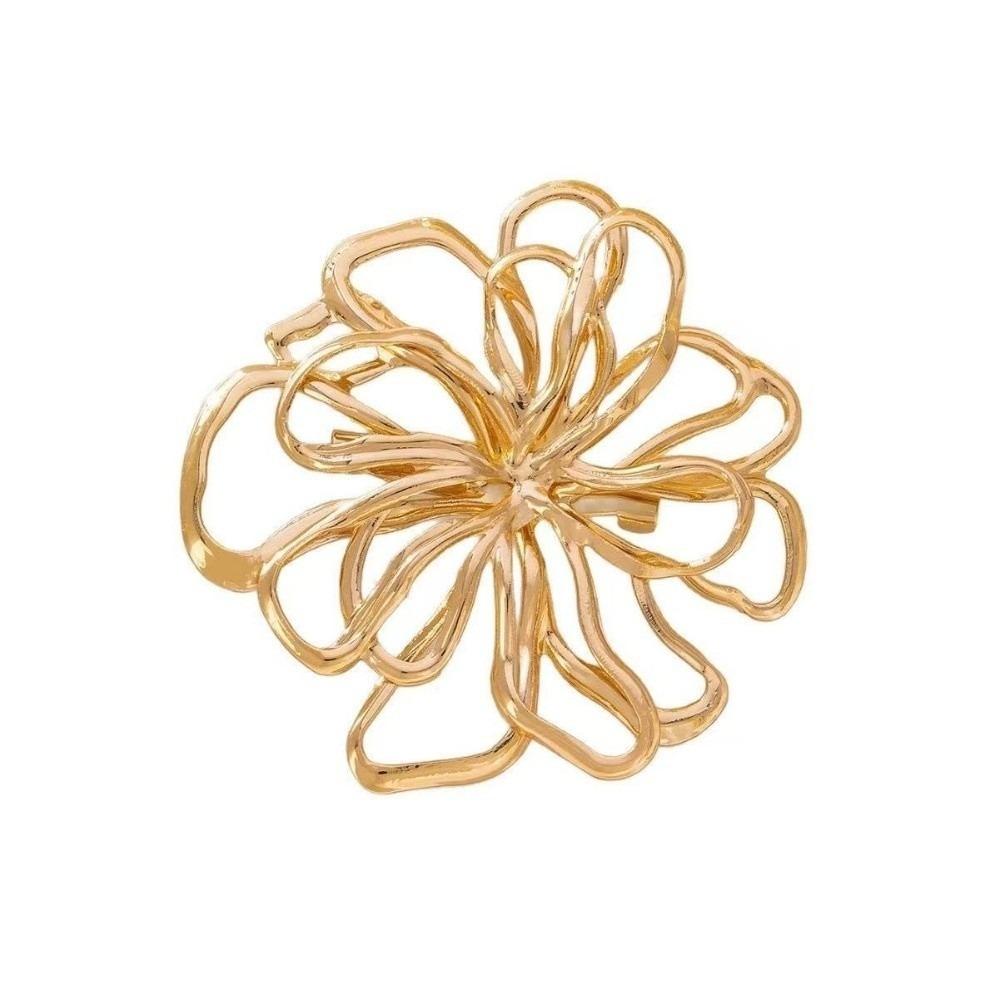 Hollow Design Flower Brooch Suit Coat Jewelry Flower Badge Pin Statement Lapel Pin Women s Jewelry золотой
