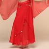 Ladies' Belly Dance Skirt Hanging Coin Skirt Chiffon Big Swing Skirt Performance Dress Shining Stage Performance Dress Shining Half Body Skirt