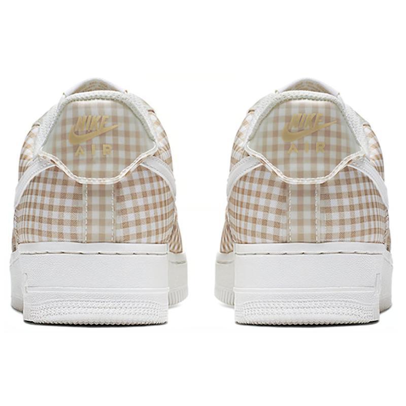 Nike Air Force 1 Low Qs Beige Gingham Women's Sneakers BV4891-101