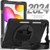 360 Degree Rotating Heavy Duty Rubber Case for Galaxy Tab S6 Lite Shockproof Protective Tablet Cover Rugged Design