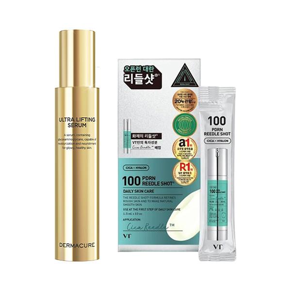 

DERMACURE Ultra Lifting Serum 80ml + VTCOSMETICS Riddleshot 100 Ampoule Pouch (10 sheets)