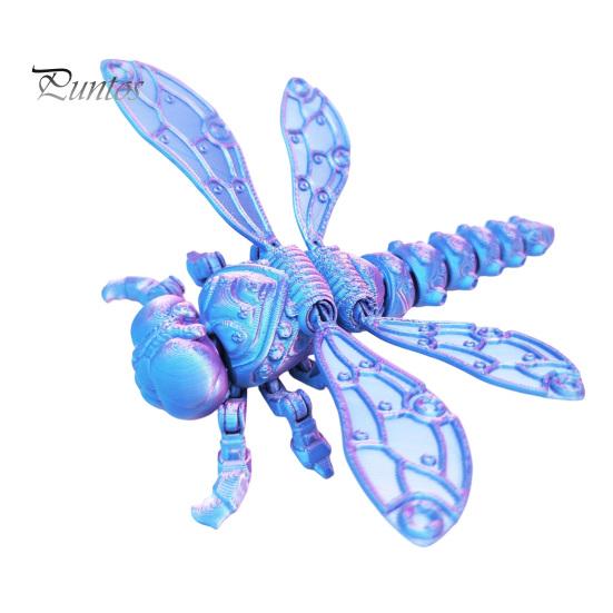 Realistic Insect Model 3D Printed Dragonfly Figurine, Articulated with Movable Joints, Stress Relief Fidget Toy for Desk Decoration Office Toys
