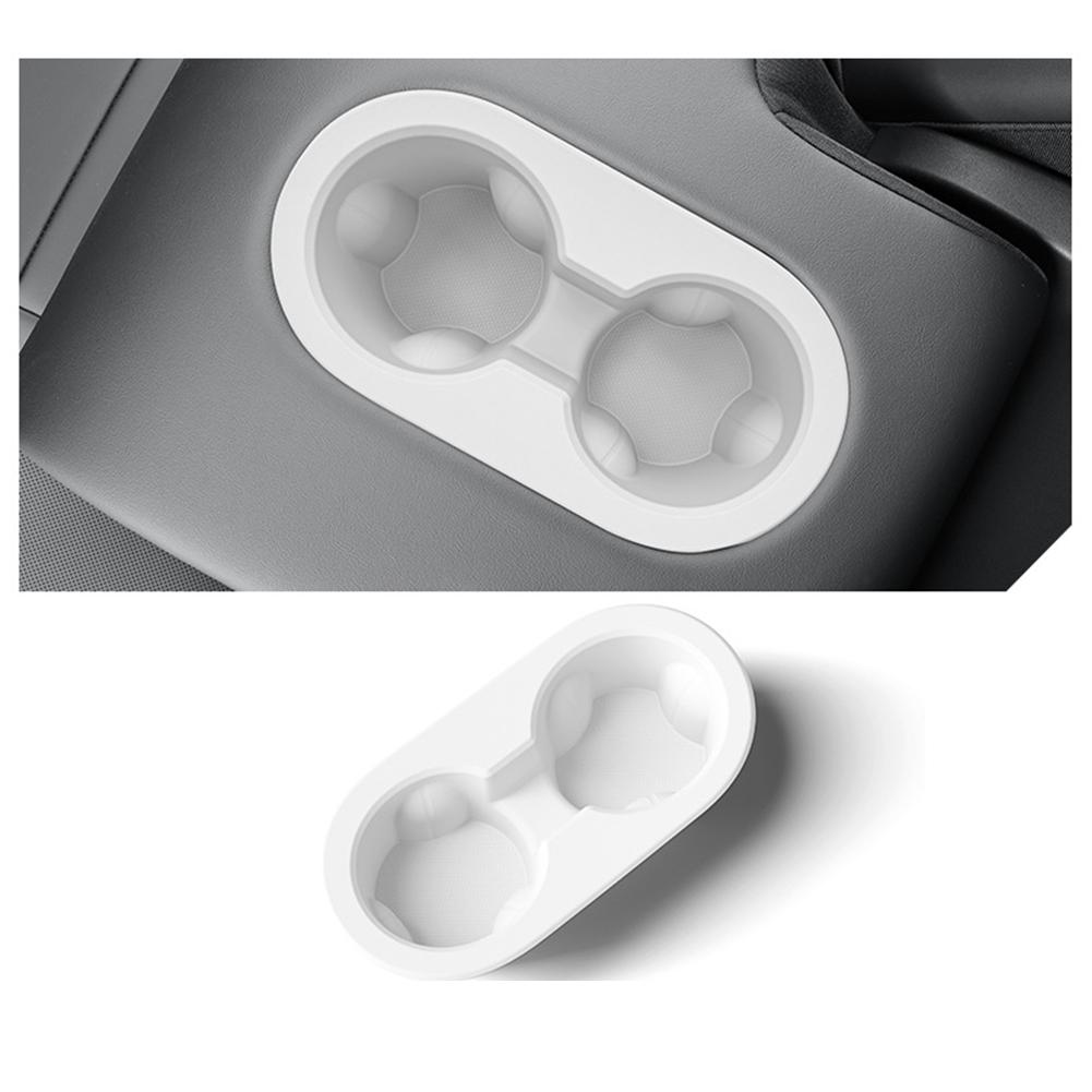 2025 New For Tesla Y Models Center Console Rear Drainage Holders Box Car Cup Beverage Storage I I9N1