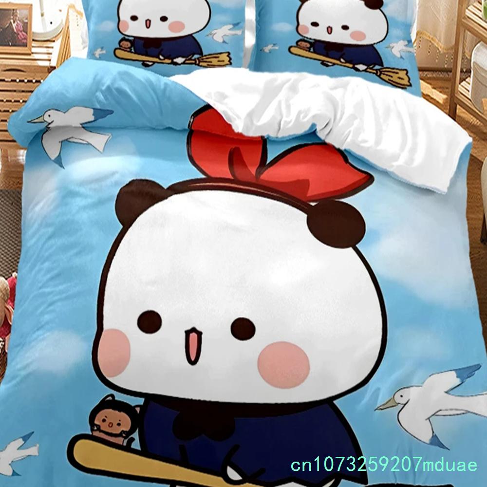 New Cute Bubu Dudu Cartoon Bear Panda Duvet Cover Kawaii Bedding Sets Soft Quilt Cover Single/Double/Queen/King Boys