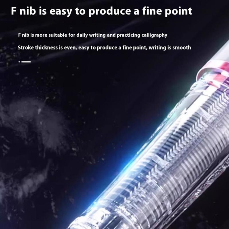Ergonomic Fountain Pen With 2 Inks Cartridges EF Tip Fountain Pen For Students Beginner Daily Writing Note Taking