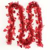 1pc Large  Red Heart Garland with Plastic Love Hearts - Valentine's Wedding Arch, Door &Balcony Decoration Suitable for Weddings