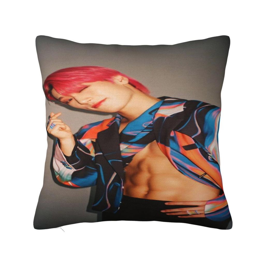 Pillow Case Kpop Style A-Ateezs Soft Pillow Cover Cute Funny Cushion Cover Printed Pillowcases For Sofa Car Home Decor