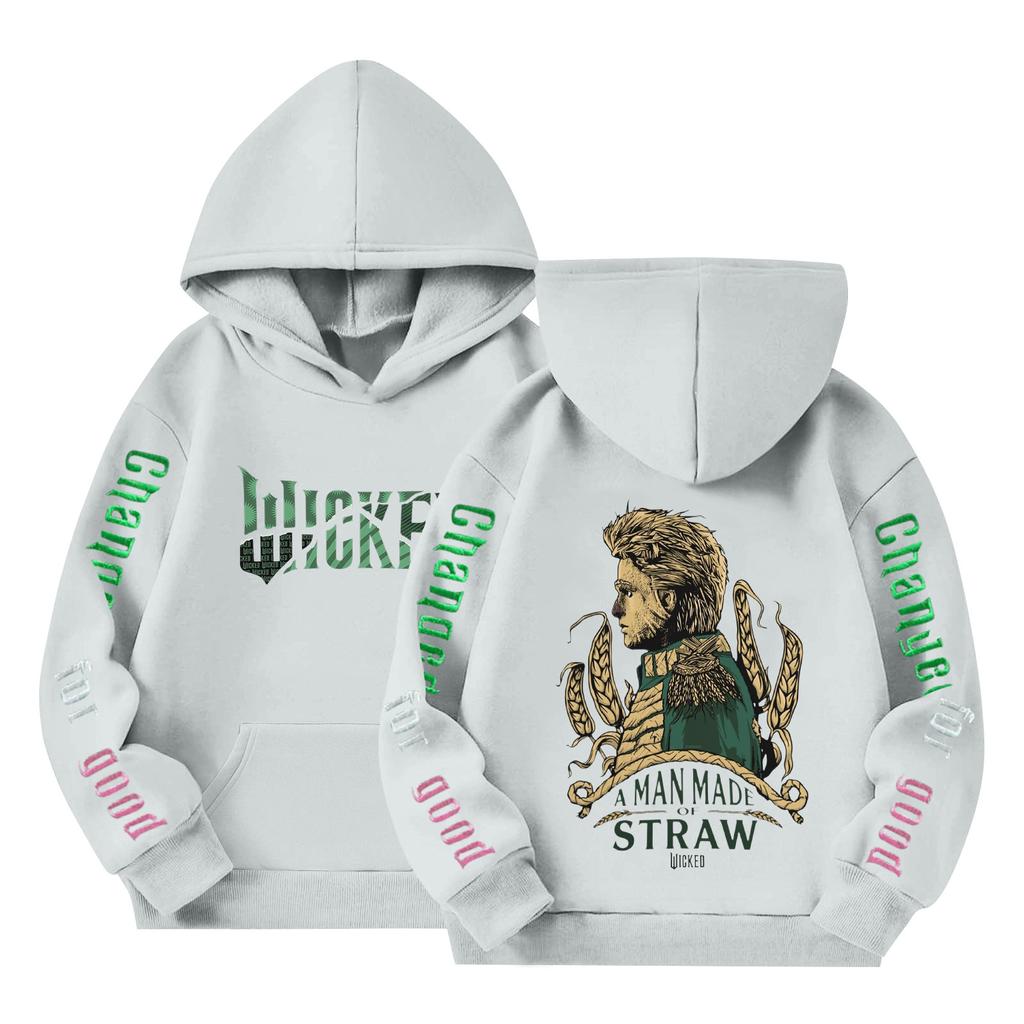 Kinder Langarm Lockerer Pullover Buchstabenaufdruck Kordelzug Kapuzen-Sweatshirt