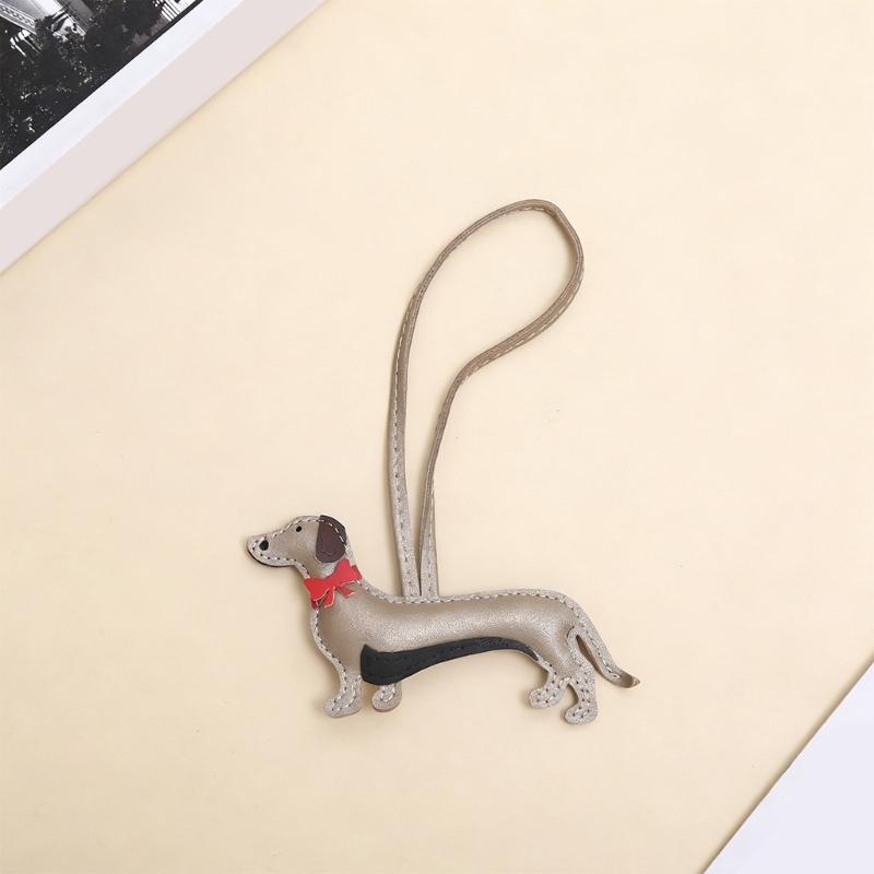 Multipurpose PU Leather Animal Keychain Decoration Dog Key Ring Accessory For Office Commute Or Casual Outings