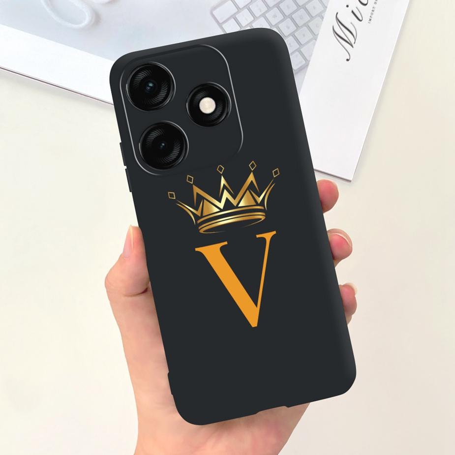For Tecno Spark 20 Case Spark 20C Cute Crown Letters Cover Soft Silicone Phone Case For Tecno Spark 20 Pro Spark20 C Fundas Capa