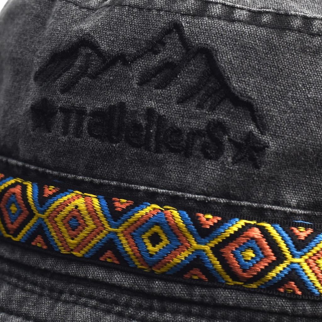 Outdoor Sun Hat Woman Bucket Hat Man Cotton Embroidered Vintage Beach Waterproof Fisherman Fishing Cap Summer Foldable Bob Man