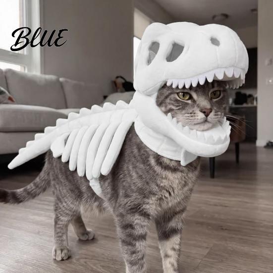 Funny Pet Cosplay Clothes Dinosaur Skeleton Costume
