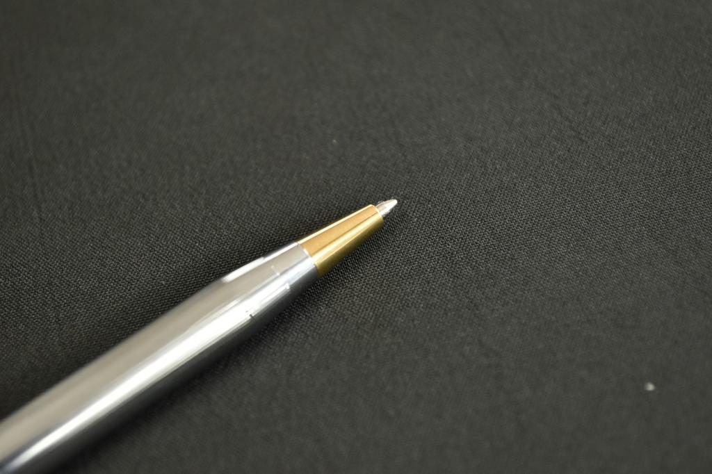 Vintage Cross Classic Century Medallist Ballpoint Pen Silver Gold Trim USA