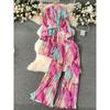 Fashion Wind Lace-up Waist-Controlled Casual Wide-Leg Trousers Tops