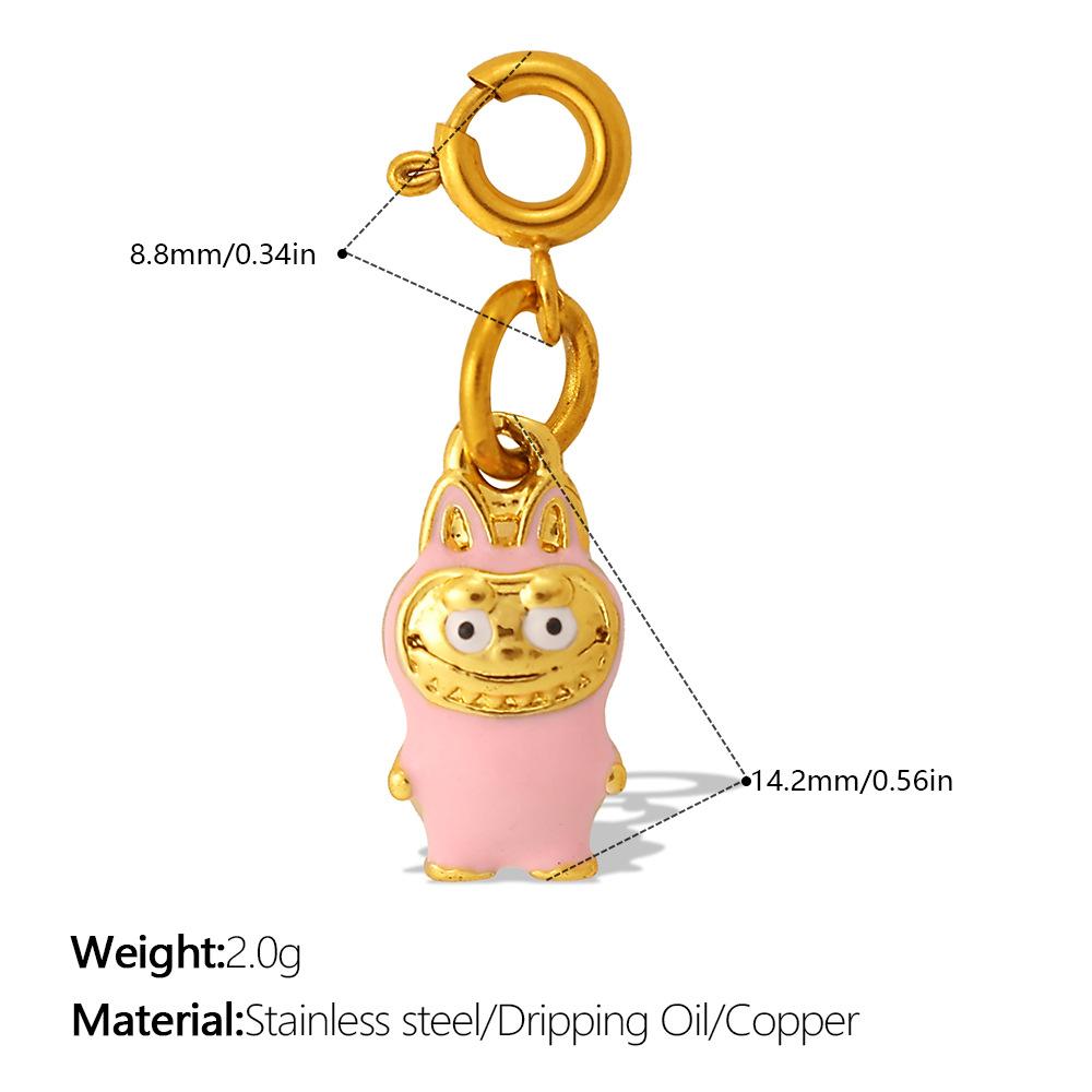 Childlike Rab Cloth Series Drip Oil Color Pendant Sweet Versatile DIY Bracelet Necklace Accessories