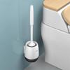 Wall-Mounted Soft Bristle Toilet Brush with Long Handle for Dead Corner Cleaning