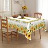 Sunflower Tablecloth Bee Floral Pattern Polyester Table Cover for Farmhouse Wedding Table Decor Spring Summer Party Supplies