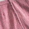 Di Su Xiao Xiang Feng Coarse Floral Hemp A-line Short Skirt with Cutting Label