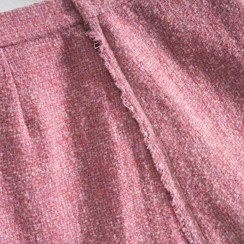 Di Su Xiao Xiang Feng Coarse Floral Hemp A-line Short Skirt with Cutting Label