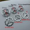 WVQ5   52/58mm ABS Emblem for Mercedes Benz W246 W176 A63 W166 W212 W213 W177 W205 C180 C63 W167 A35 Car Steering Wheel Logo with Pins