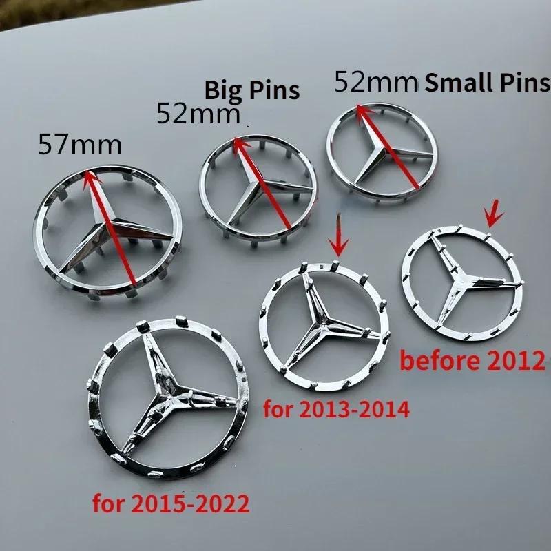 WVQ5 52/58mm ABS Emblem for Mercedes Benz W246 W176 A63 W166 W212 W213 W177 W205 C180 C63 W167 A35 Car Steering Wheel Logo with Pins