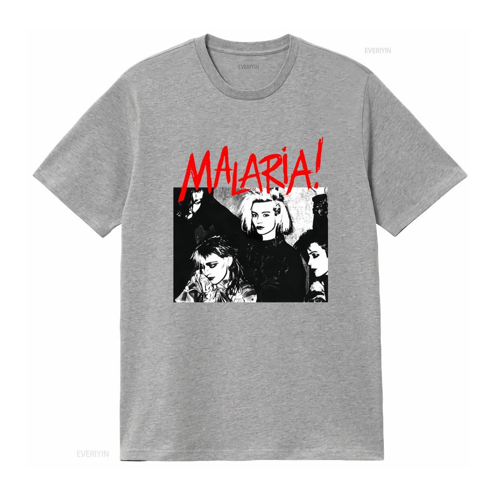 Malaria Retro Punk Band T Shirt for Men and Women Vintage Style High Quality Print Unique Design Vintage Washed Stretched