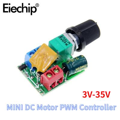 New Mini 5A PWM Max 90W DC Motor Speed Controller Module 3V-35V Speed Control Switch LED Dimmer