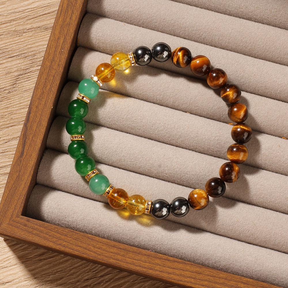 Festive Gifts Vibrant Multicolor Natural Stone Beaded Bracelet Fashion Jewelry For Unisex Daily Wear Stylish And Easy To Match Accessory