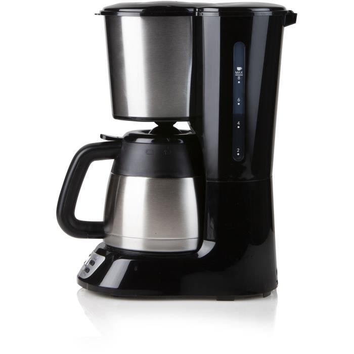 Cafetière filtre - DOMO - DO709K - 1000 W - 1 L - 8 tasses - Ecran LCD - Minuteur 24 h - Acier inoxydable