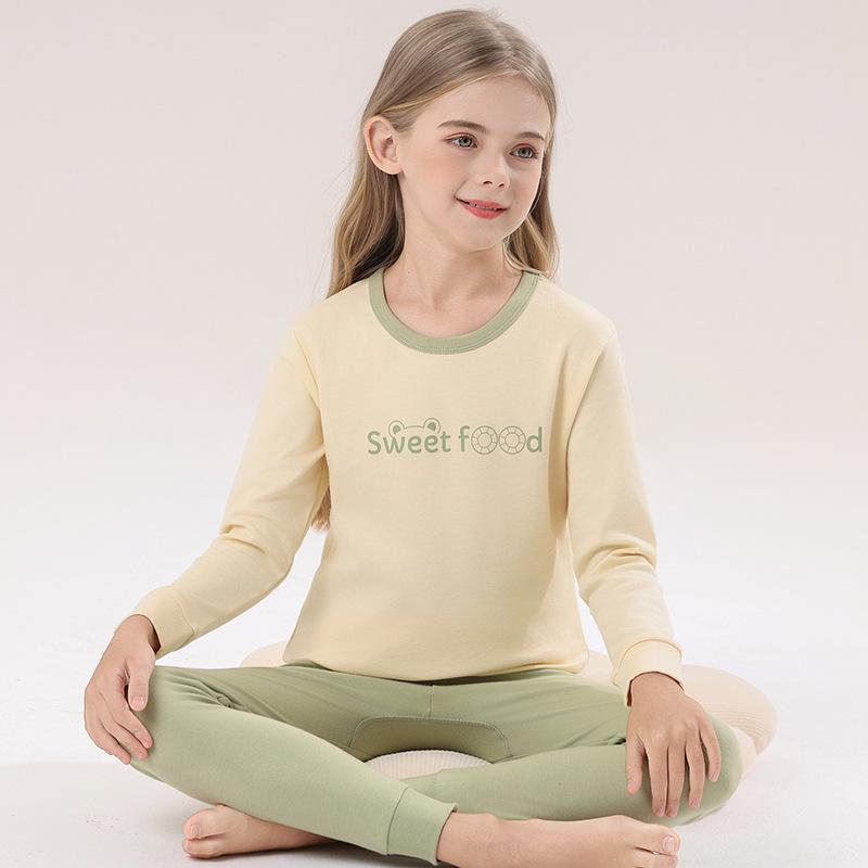 

Уютный осенний хлопковый свитер для девочек и комплект пижамы 130 cm