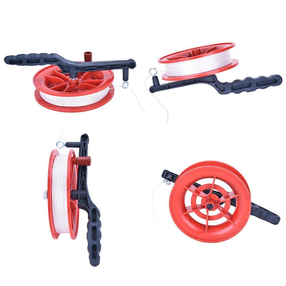 Flying Diameter 12cm Line Handle Twisted Red 100M Kite String Wheel Winder