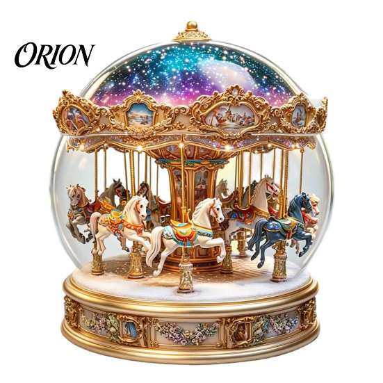 Adorno de Iglú Transparente de Invierno, Bolas de Cristal Navideñas, Figurina de Acrílico 2D, Cabaña, Carrusel, Decoración de Doble Cara, Adornos de Mesa para el Hogar
