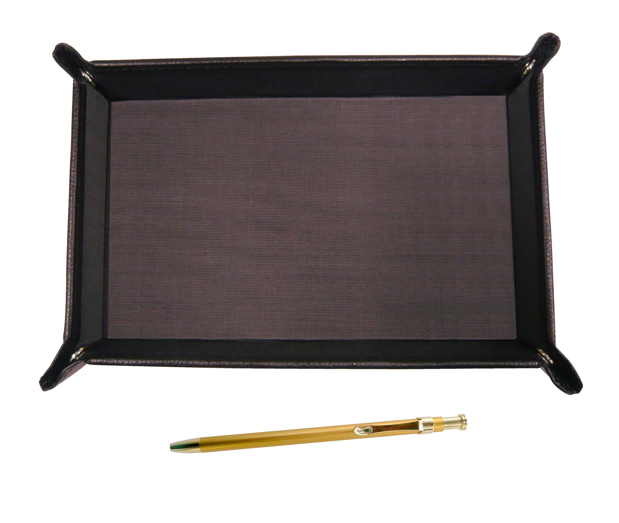 

кожаный лоток для ручек с тонким набором ручек золотого цвета шоколадного оттенка 60-шариковая (TRATYO-SV60KBP)