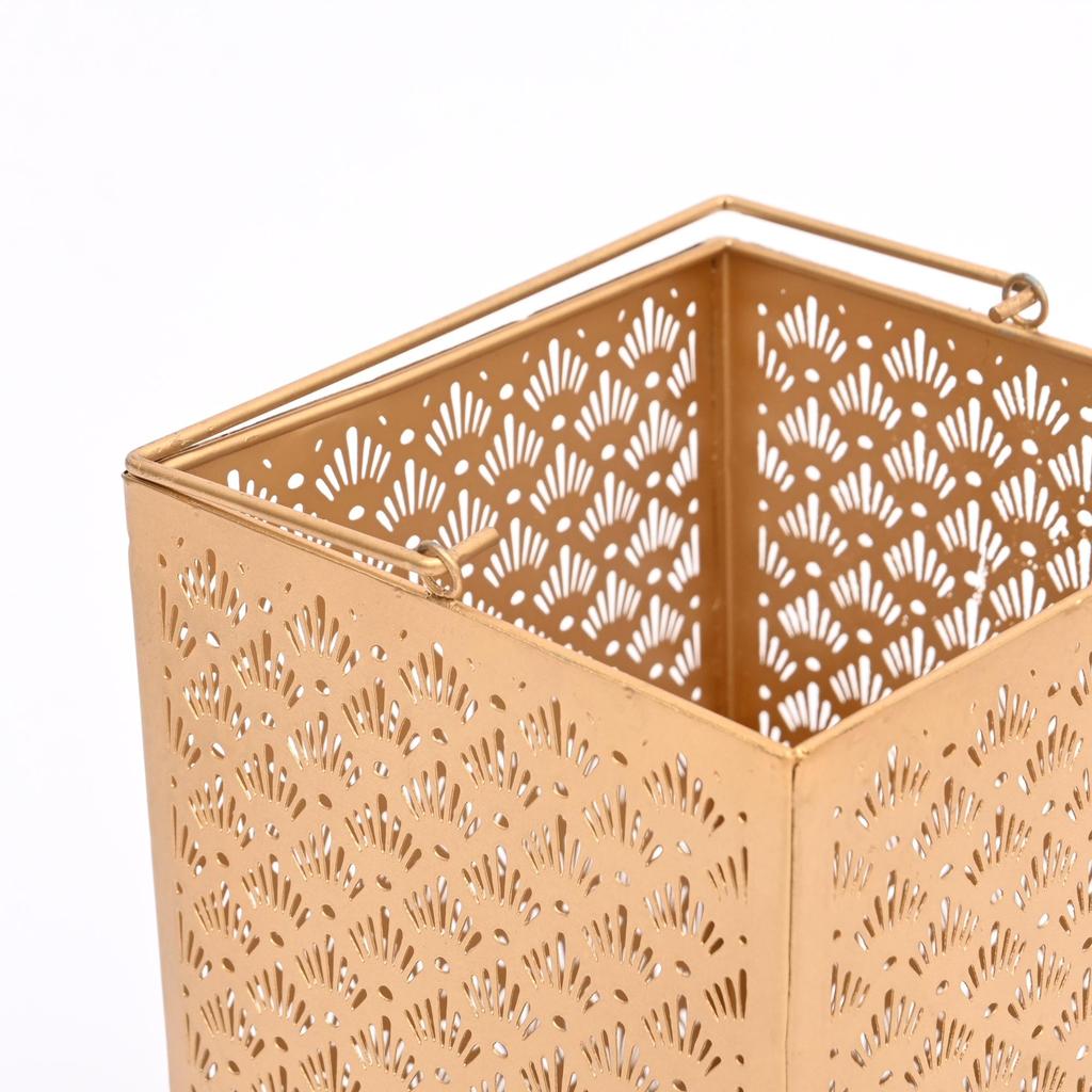 Iron Lantern with Jali Work | Elegant Indoor/Outdoor Lantern for Candle or LED Light