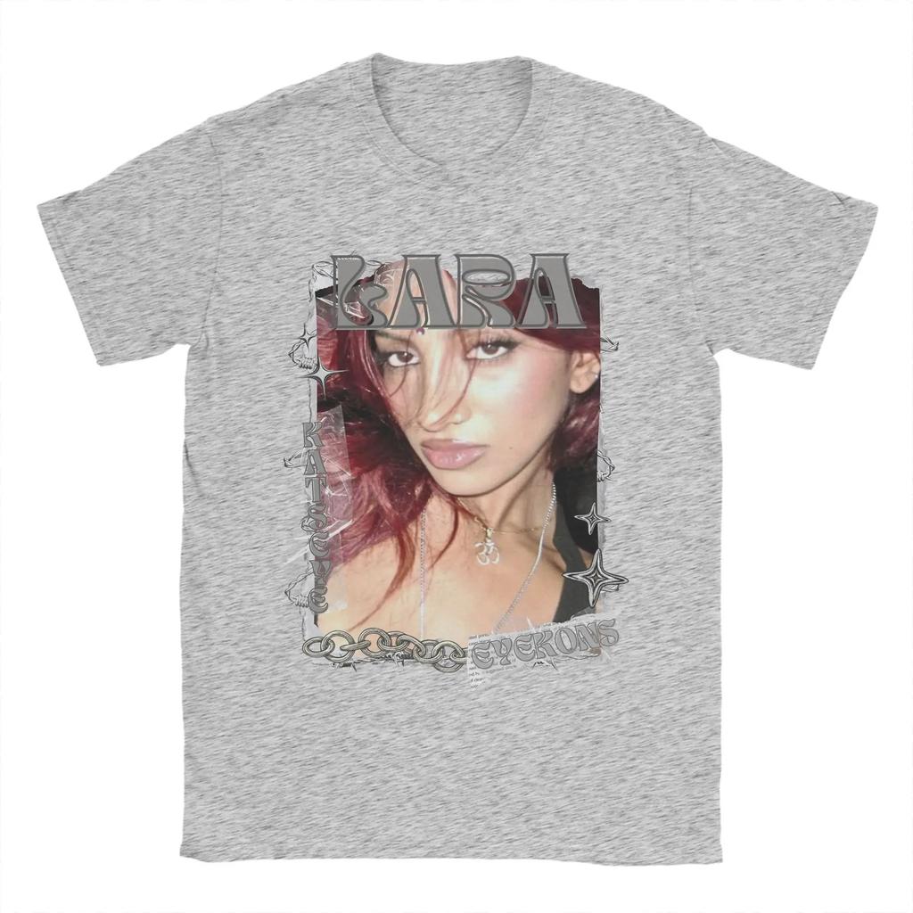 Katseye EYEKONS Kara Chrome Fan Tribute Cotton TShirt Loose Fit for Girl Group Stans Comfortable Fashion Tshirts